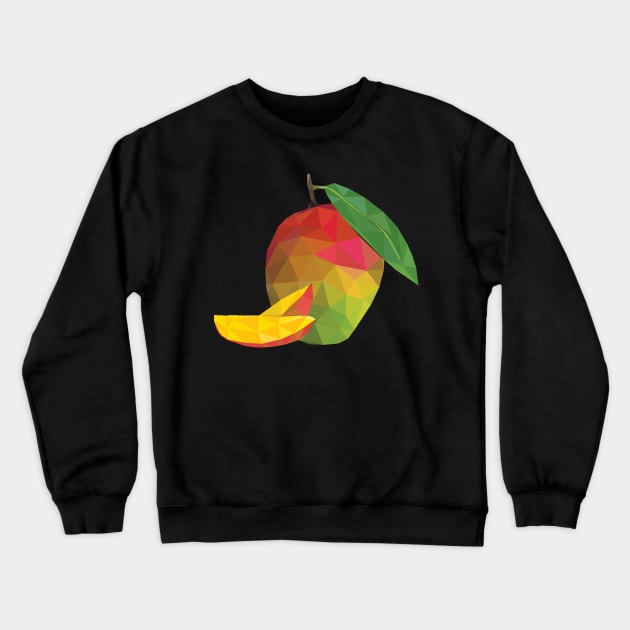 Mango Low Poly Art Crewneck Sweatshirt by TheLowPolyArtist